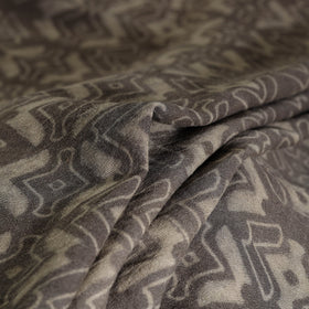 Buy Brown Pure Wool Handloom Akola Print Fabric