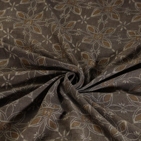  Brown Pure Wool Handloom Akola Print Fabric