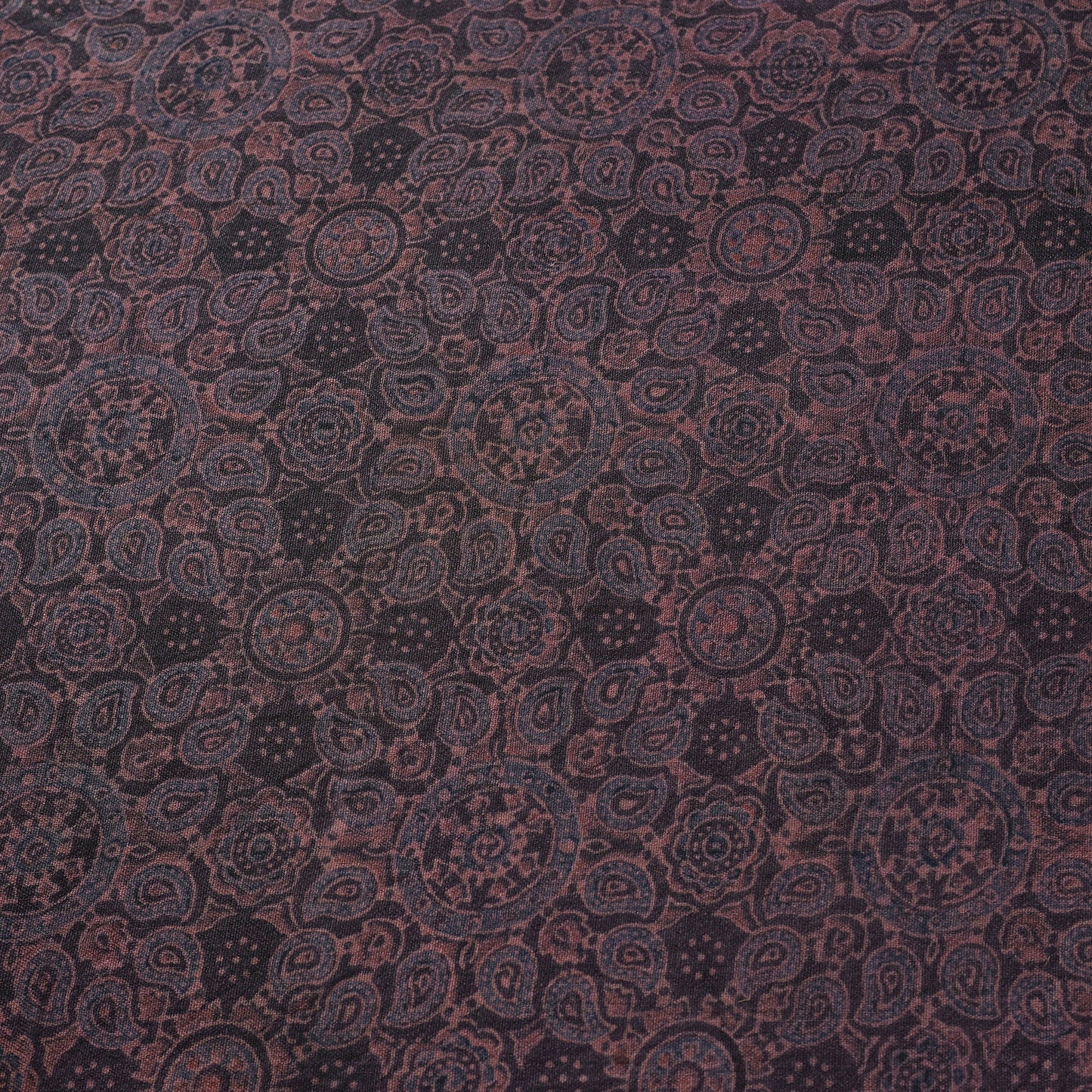Brown - pure wool handloom natural dyed fabric 08