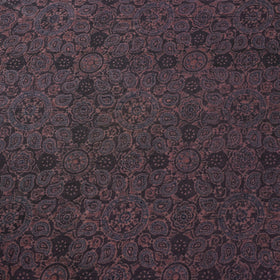 Brown - pure wool handloom natural dyed fabric 08