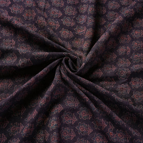 Brown - pure wool handloom natural dyed fabric 19