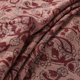 Brown - pure wool handloom natural dyed bagh fabric 02