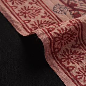 Brown - pure wool handloom natural dyed bagh fabric 02