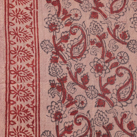 Brown - pure wool handloom natural dyed bagh fabric 02