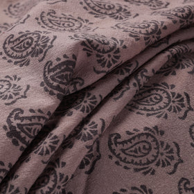 Brown - pure wool handloom natural dyed bagh fabric 04