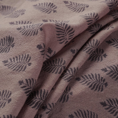 Brown - pure wool handloom natural dyed bagh fabric 05