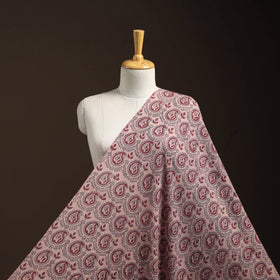 Brown - pure wool handloom natural dyed bagh fabric 09