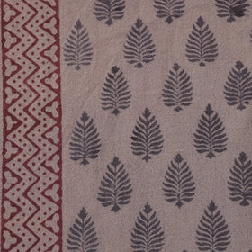Brown - pure wool handloom natural dyed bagh fabric 05