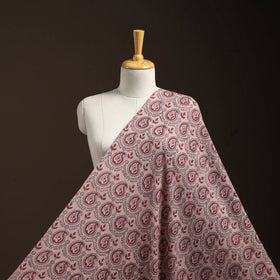 Brown - pure wool handloom natural dyed bagh fabric 09