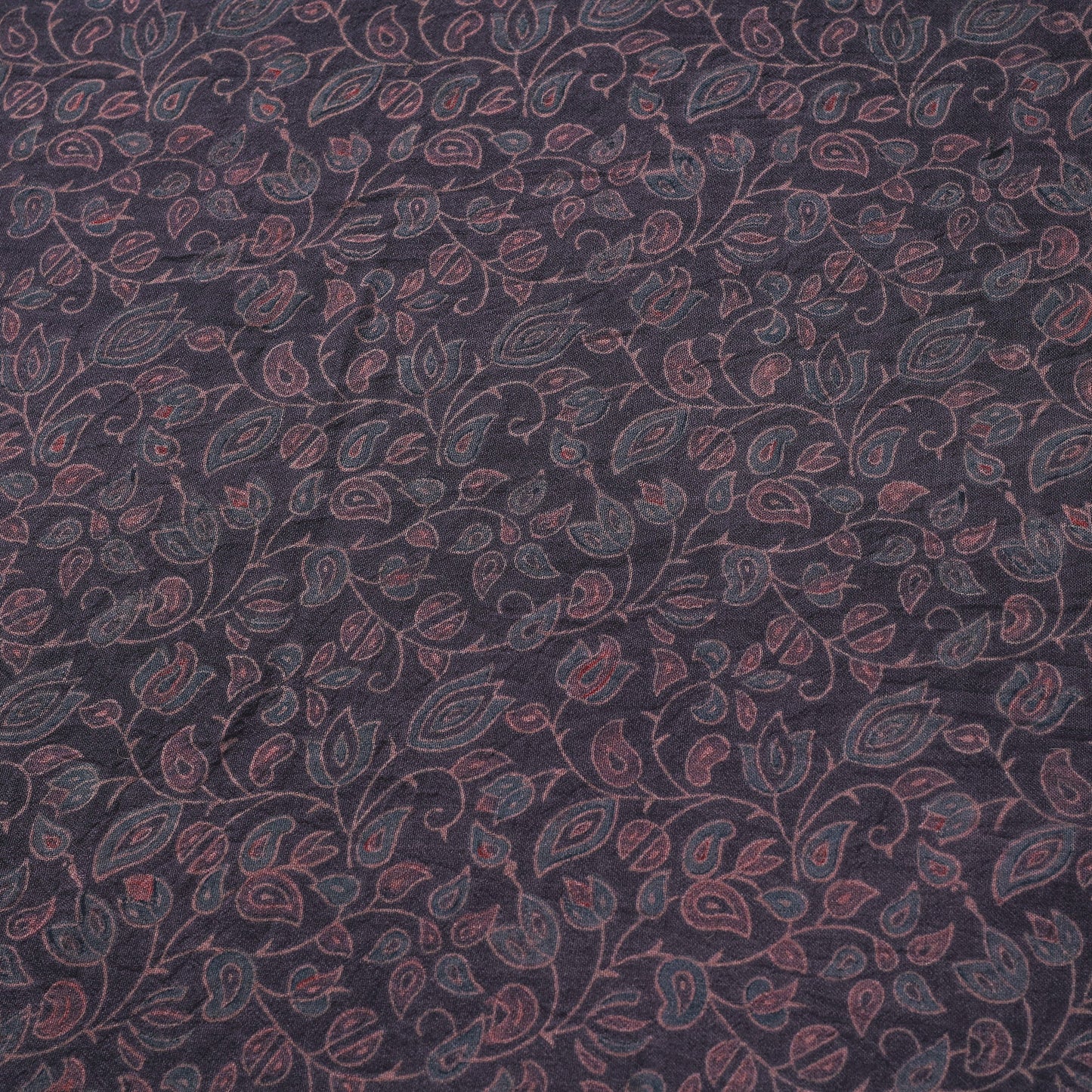 Brown - pure wool handloom natural dyed fabric 01