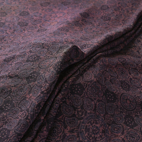 Brown - pure wool handloom natural dyed fabric 08