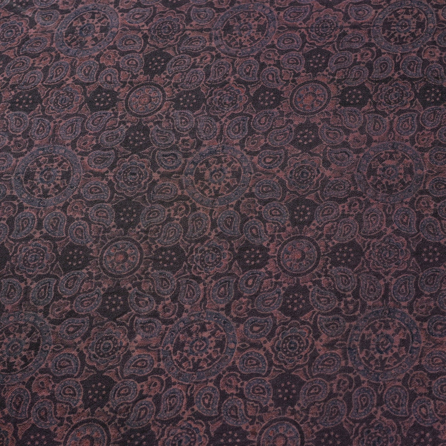 Brown - pure wool handloom natural dyed fabric 08