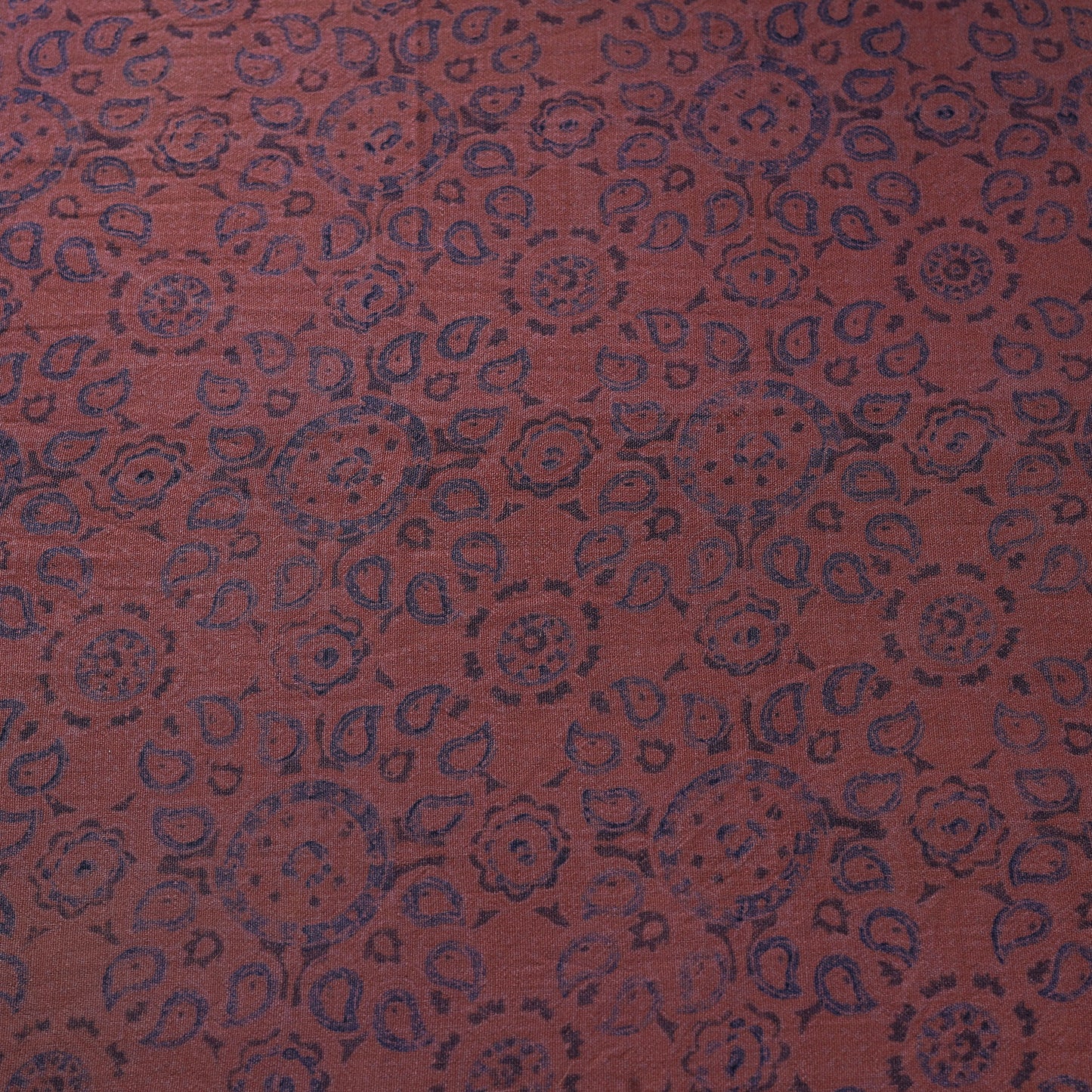 Brown - pure wool handloom natural dyed fabric 11