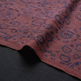 Brown - pure wool handloom natural dyed fabric 11