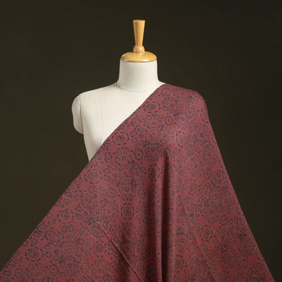 Brown - pure wool handloom natural dyed fabric 11