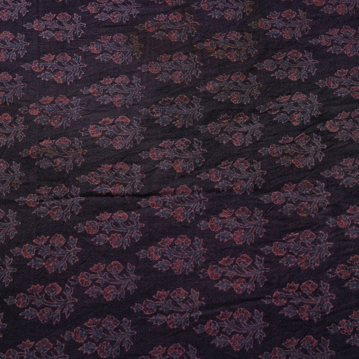 Brown - pure wool handloom natural dyed fabric 17