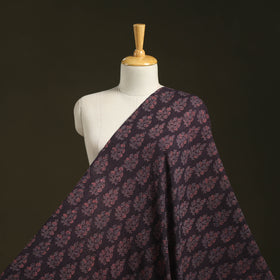 Brown - pure wool handloom natural dyed fabric 17