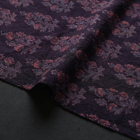 Brown - pure wool handloom natural dyed fabric 17