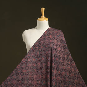 Brown - pure wool handloom natural dyed fabric 20