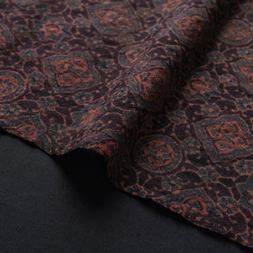 Brown - pure wool handloom natural dyed fabric 20