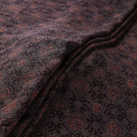 Brown - pure wool handloom natural dyed fabric 20