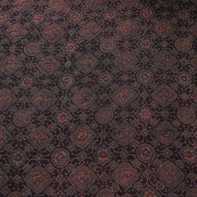 Brown - pure wool handloom natural dyed fabric 20