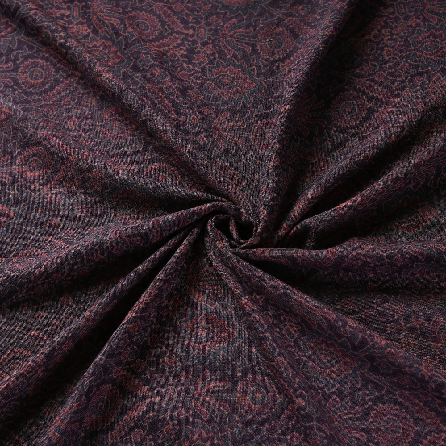 Brown - pure wool handloom natural dyed fabric 24