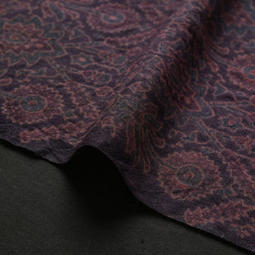 Brown - pure wool handloom natural dyed fabric 24