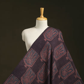 Brown - pure wool handloom natural dyed fabric 30