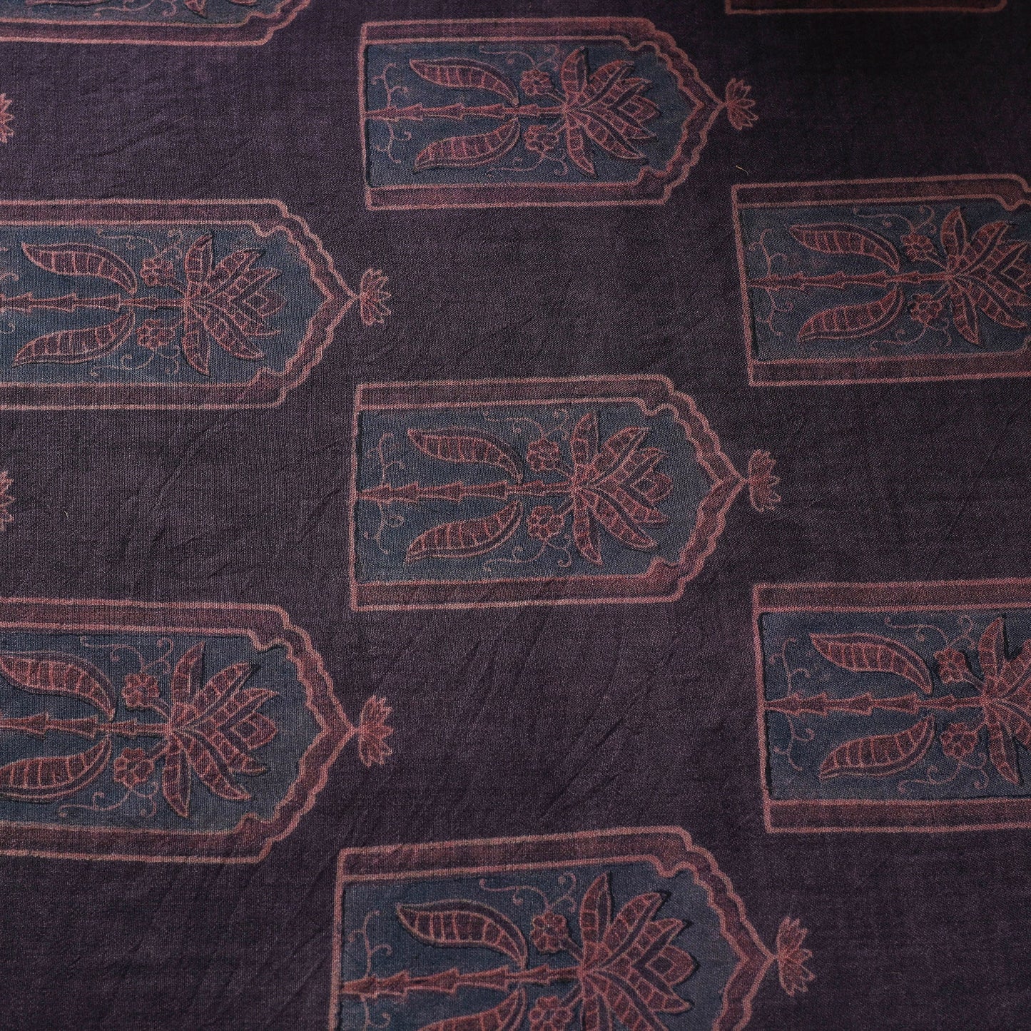 Brown - pure wool handloom natural dyed fabric 30