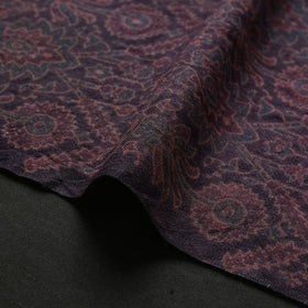 Brown - pure wool handloom natural dyed fabric 24
