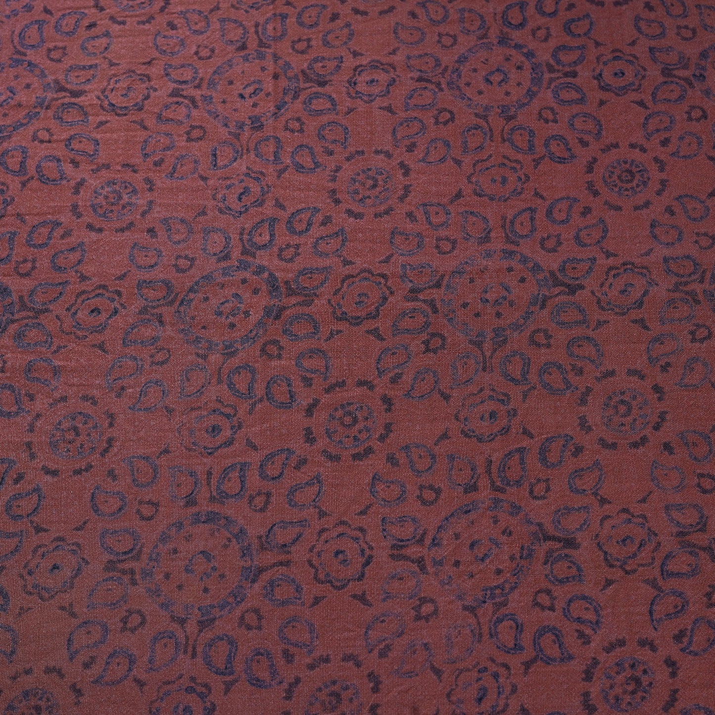 Brown - pure wool handloom natural dyed fabric 11