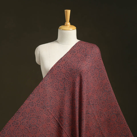 Brown - pure wool handloom natural dyed fabric 11