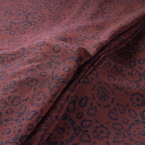 Brown - pure wool handloom natural dyed fabric 11