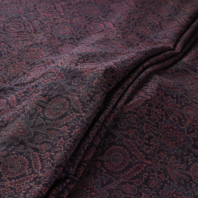 Brown - pure wool handloom natural dyed fabric 24