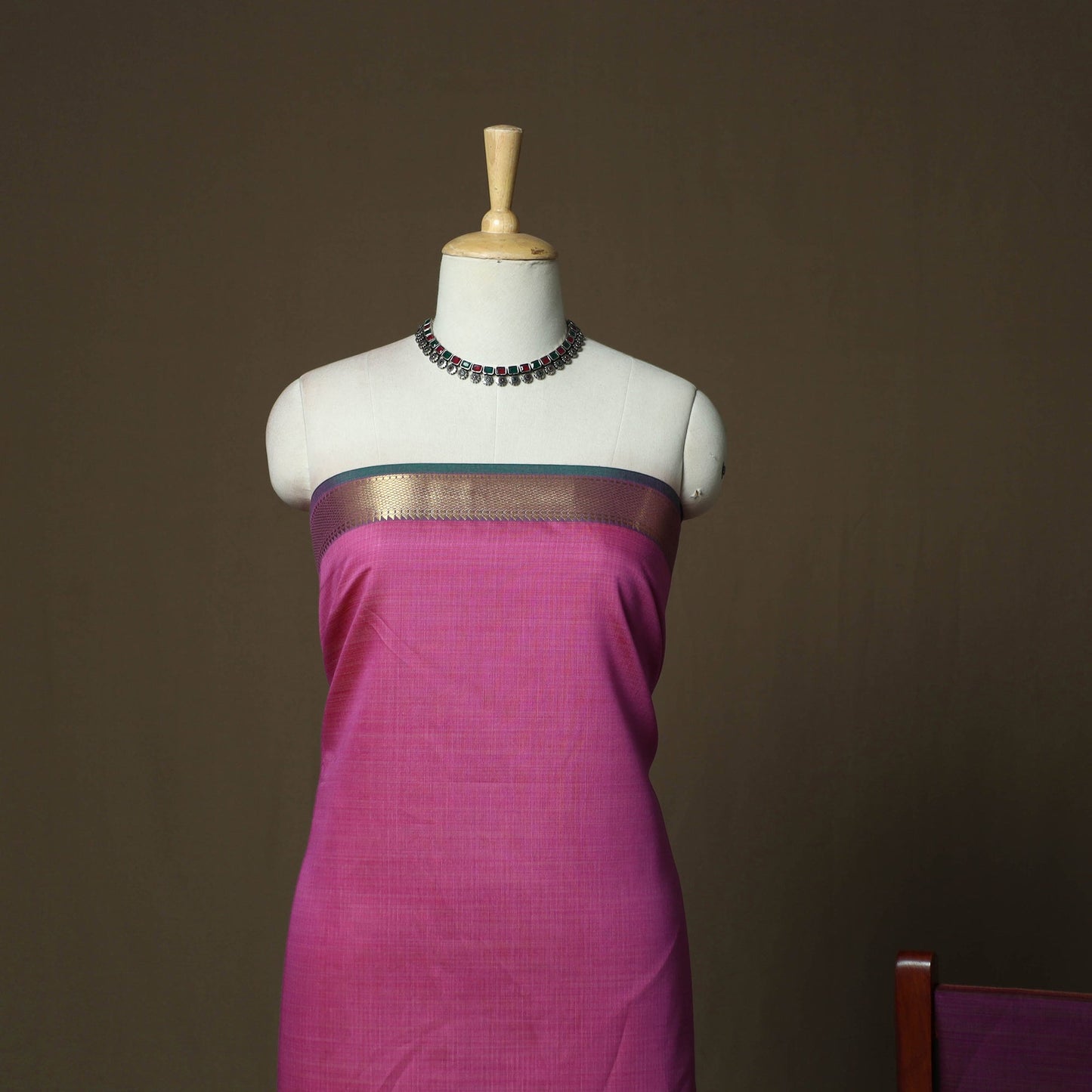 Mangalagiri silk cotton 3pc unstitched dress material