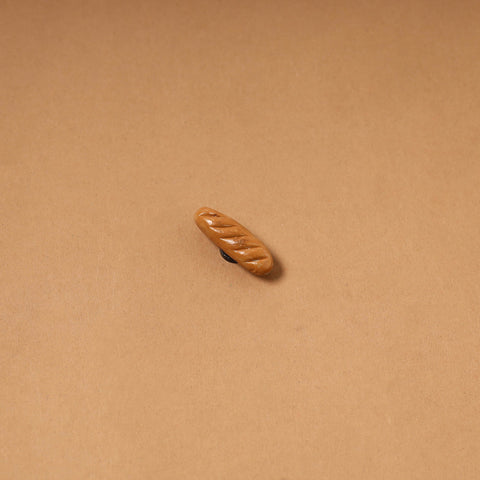 Brown - quirklets handpainted clay bread fridge magnet 22