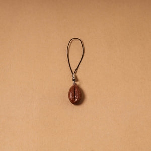 Brown - quirklets handpainted clay coffee bean bag charm