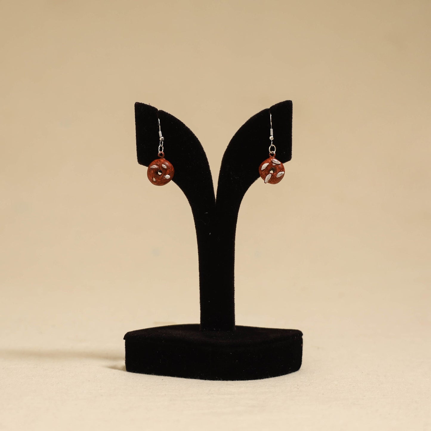 Quirklets handpainted clay earrings 60 - handcrafted