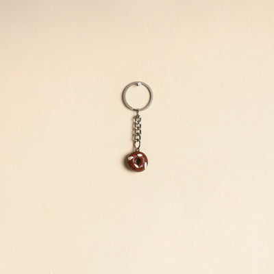 Brown - quirklets handpainted clay doughnut keychain 06