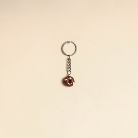 Brown - quirklets handpainted clay doughnut keychain 06
