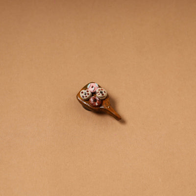 Brown - quirklets handpainted clay doughnuts serving tray