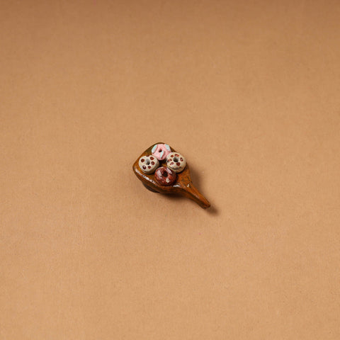 Brown - quirklets handpainted clay doughnuts serving tray