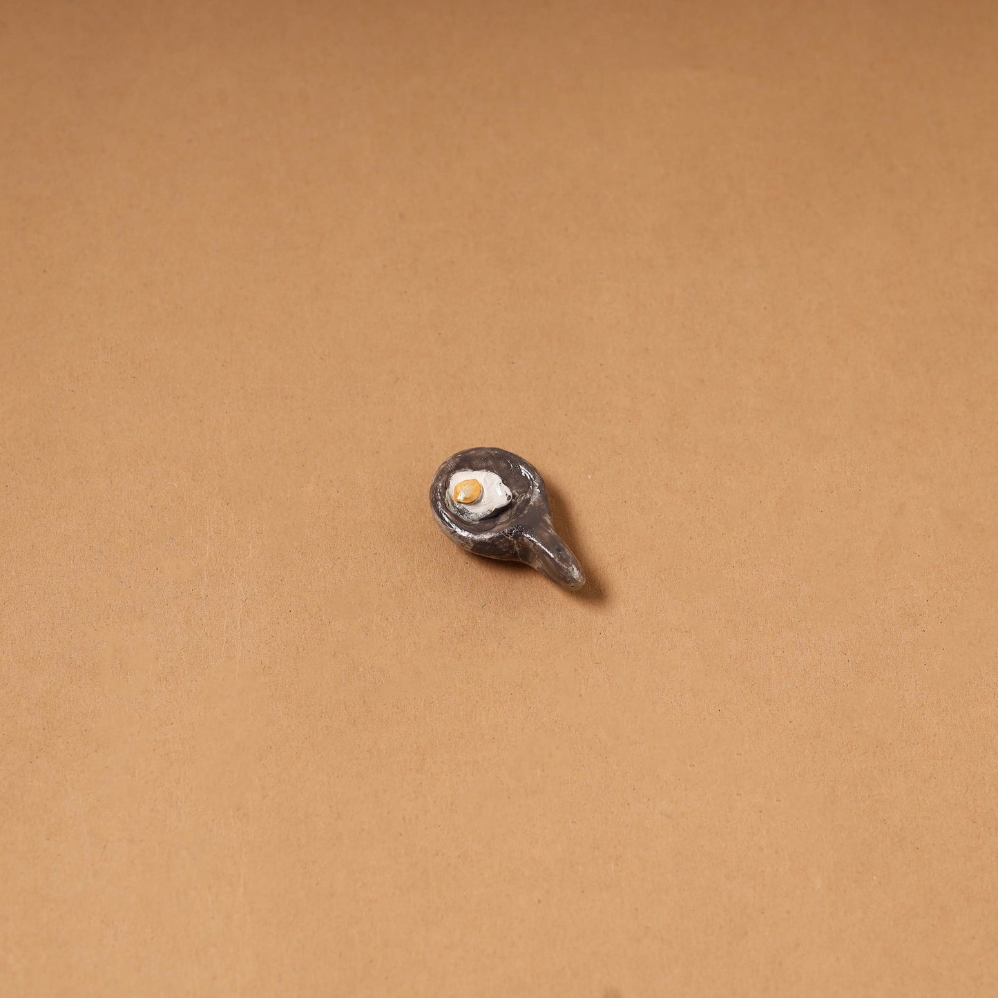 Brown - quirklets handpainted clay fridge magnet 34