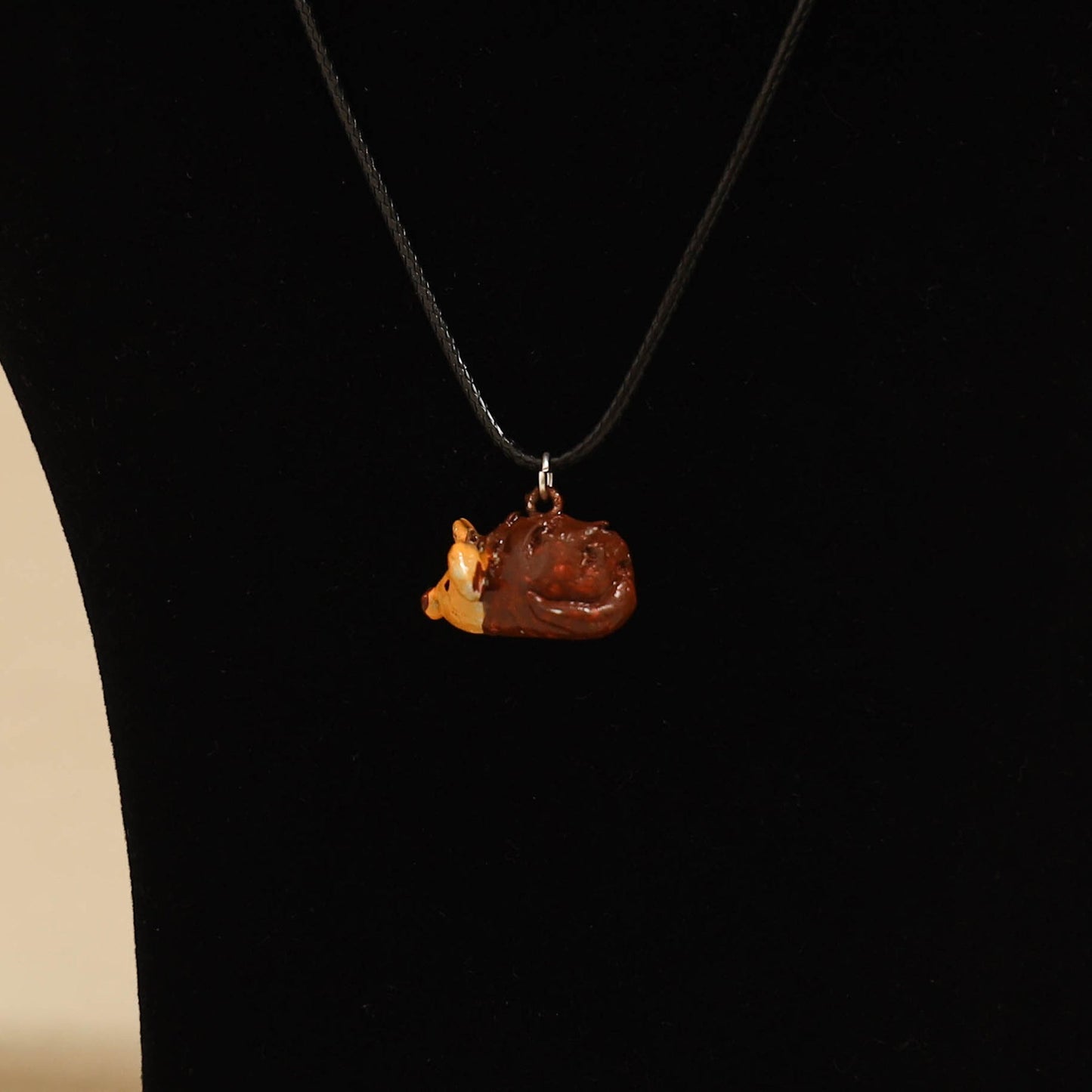 Quirklets handpainted clay pendant necklace 35 - handcrafted