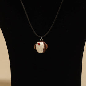 Quirklets handpainted clay pendant necklace 37 - handcrafted