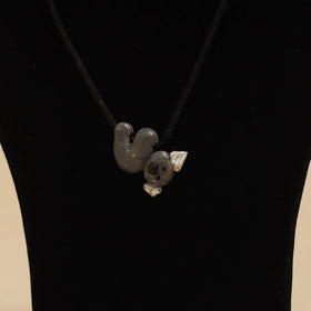 Quirklets handpainted clay pendant necklace 38 - handcrafted