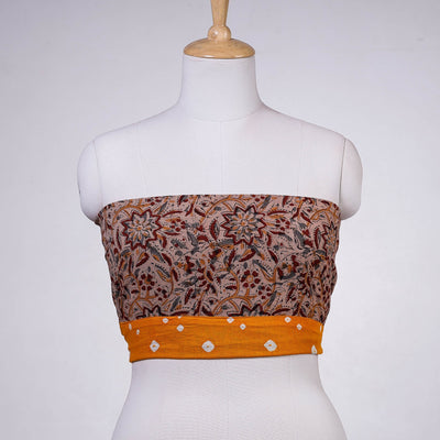 Buy Rangoli Kalamkari Block Printed Cotton Blouse Piece 