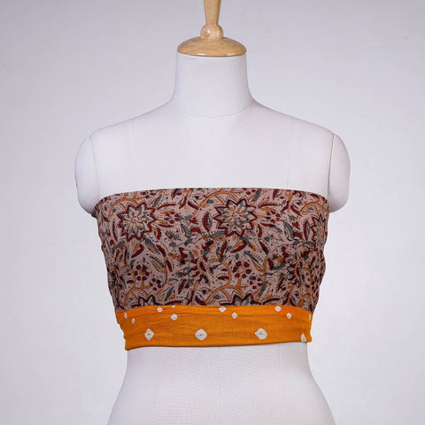 Buy Rangoli Kalamkari Block Printed Cotton Blouse Piece 