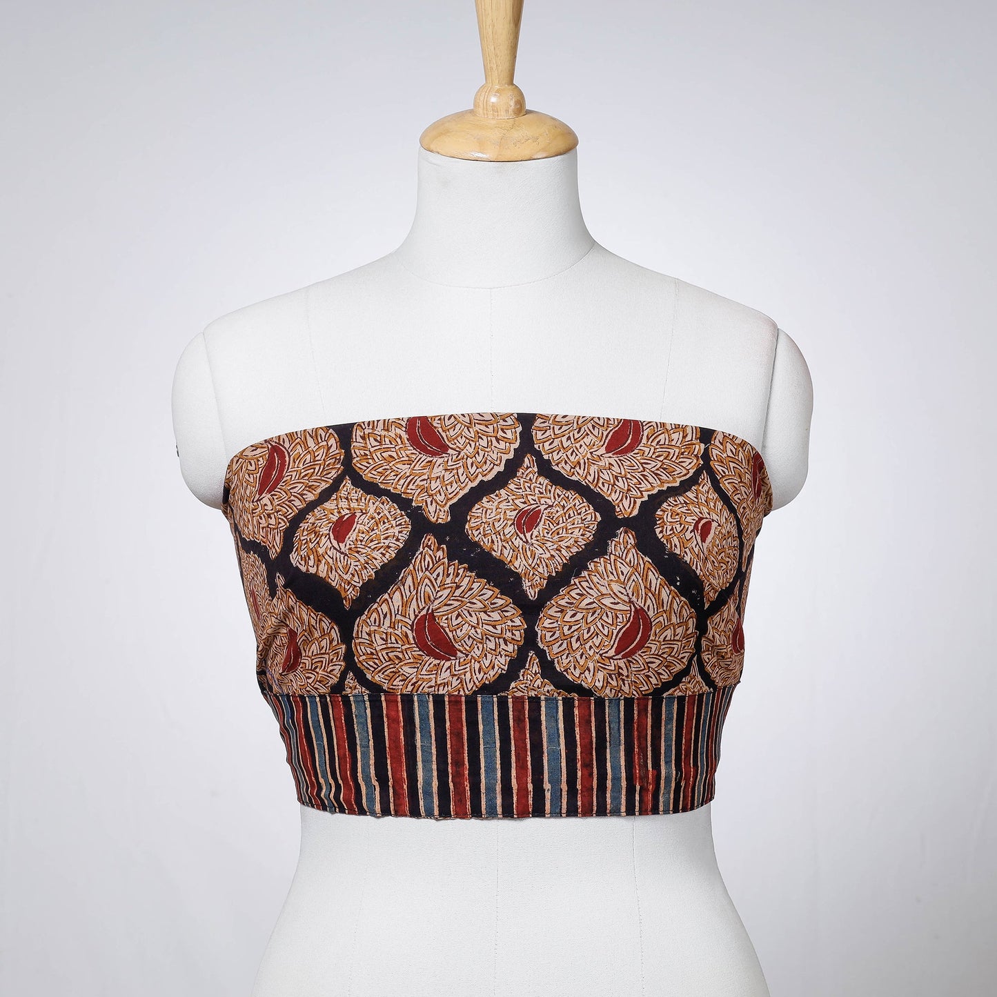 Rangoli Kalamkari Block Printing Cotton Blouse Piece